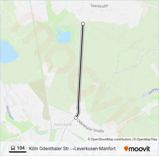 104 Bus Line Map