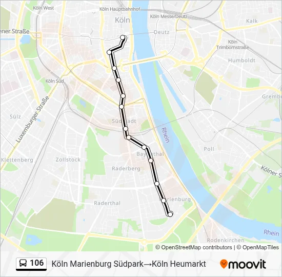 106 Bus Line Map