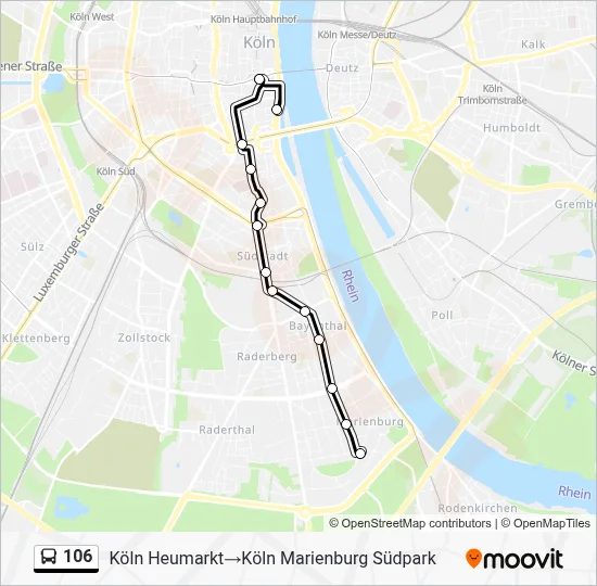 106 Bus Line Map