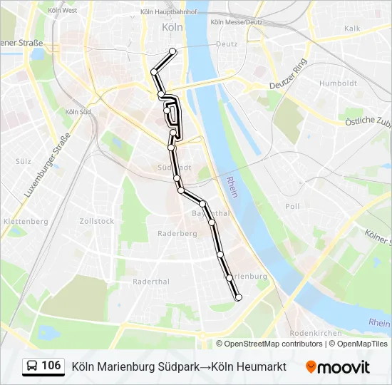 106 Bus Line Map