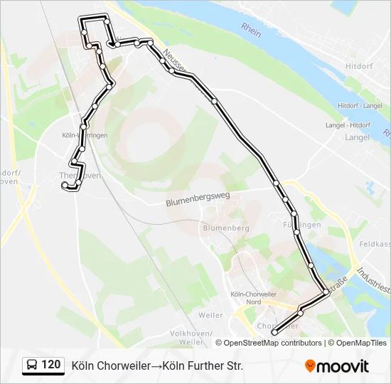 120 Bus Line Map