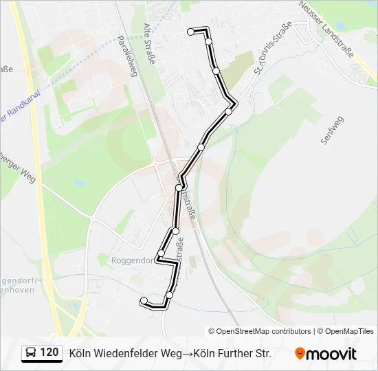 120 Bus Line Map