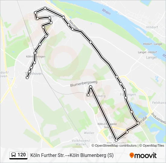 120 Bus Line Map