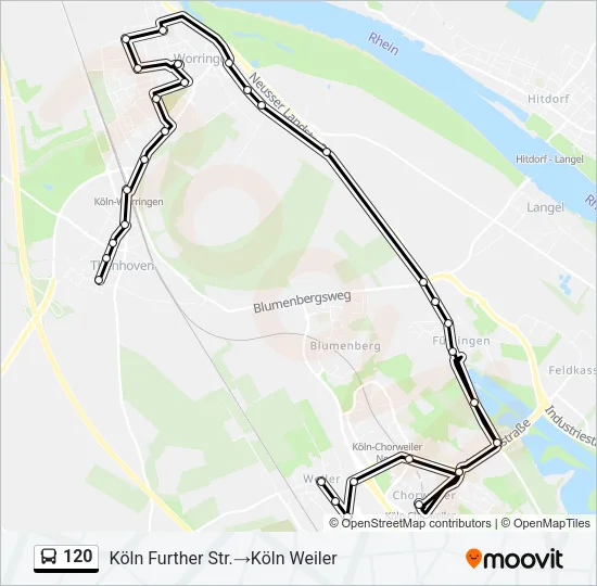 120 Bus Line Map