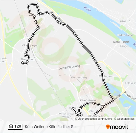 120 Bus Line Map