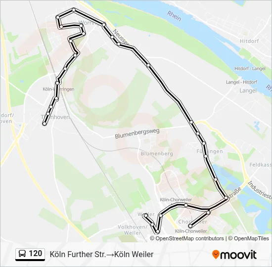120 Bus Line Map