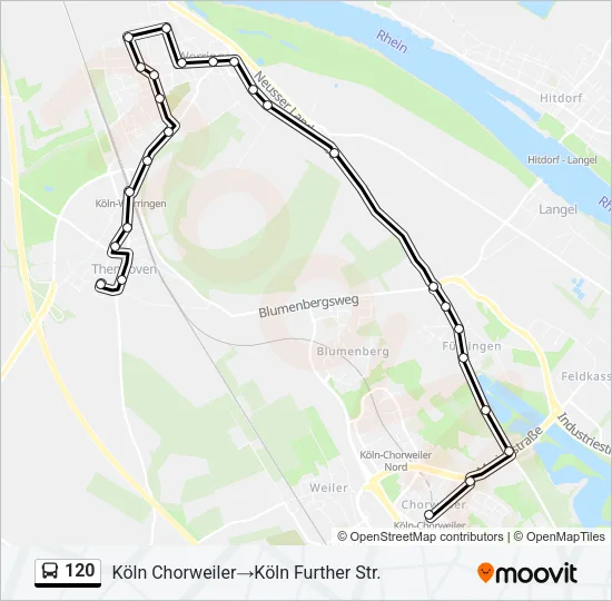 120 Bus Line Map