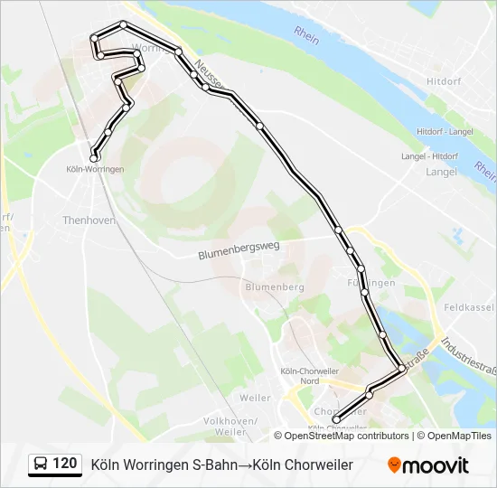 120 Bus Line Map