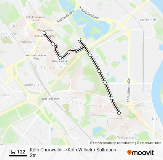 122 Bus Line Map