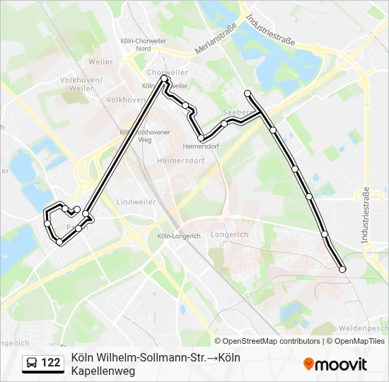 122 Bus Line Map