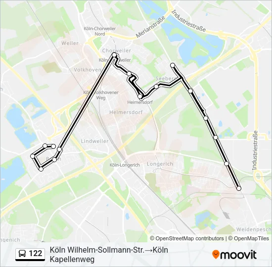 122 Bus Line Map