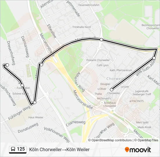 125 Bus Line Map
