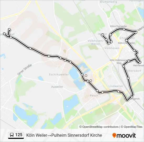 125 Bus Line Map