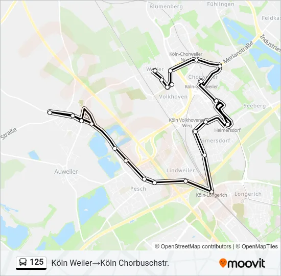125 Bus Line Map