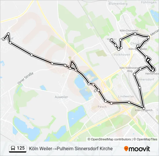 125 Bus Line Map