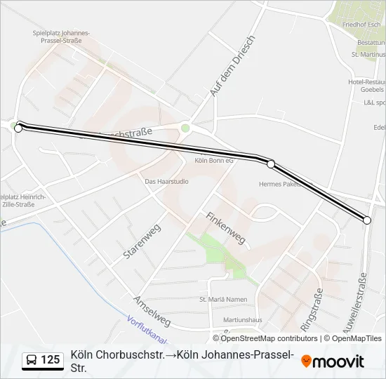 125 Bus Line Map