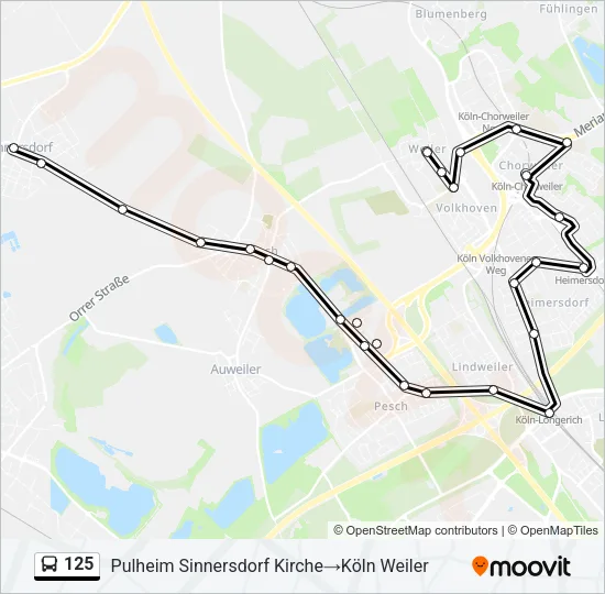 125 Bus Line Map