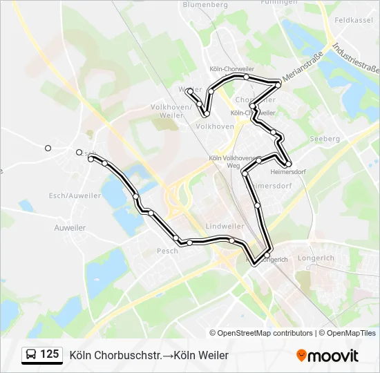 125 Bus Line Map