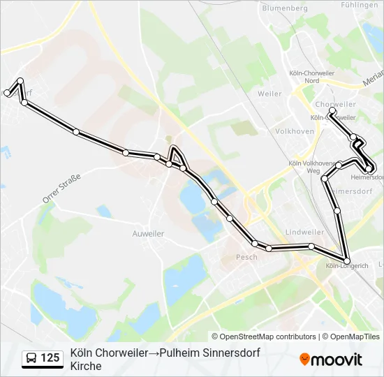 125 Bus Line Map