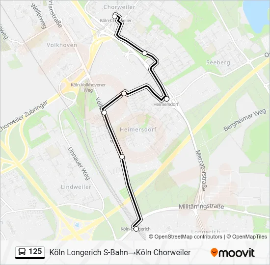 125 Bus Line Map