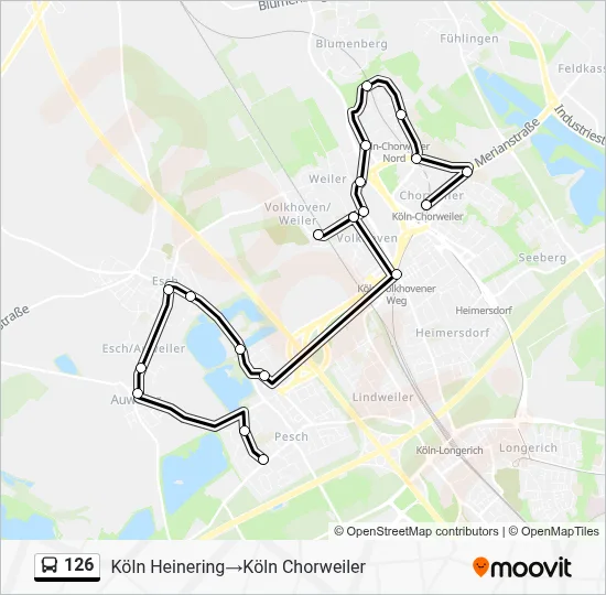 126 Bus Line Map