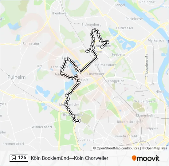 126 Bus Line Map