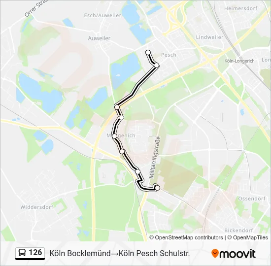 126 Bus Line Map