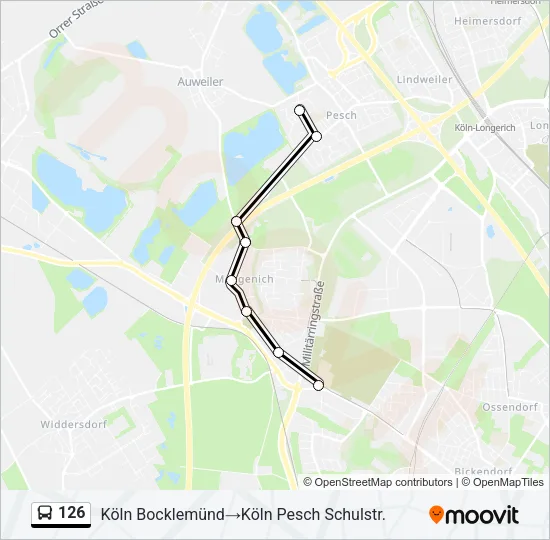 126 Bus Line Map