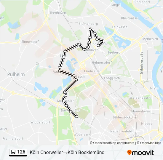 126 Bus Line Map