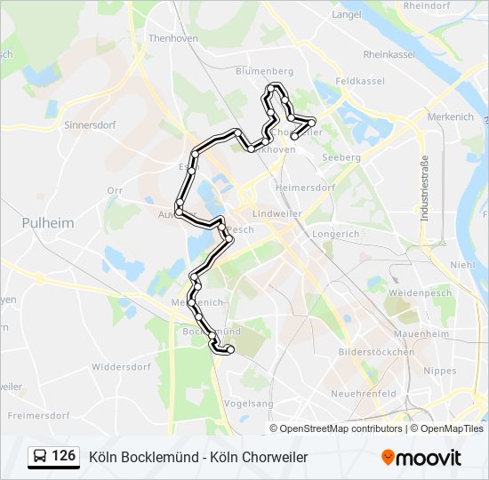 126 bus Line Map