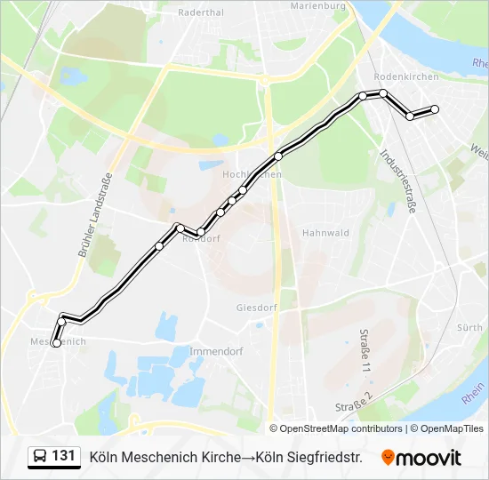 131 Bus Line Map