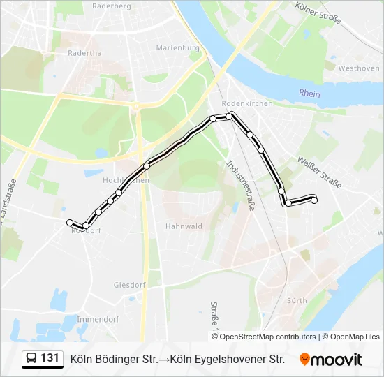 131 Bus Line Map