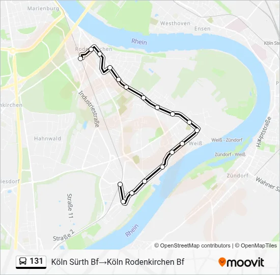 131 Bus Line Map