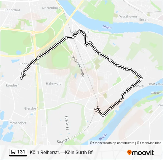 131 Bus Line Map