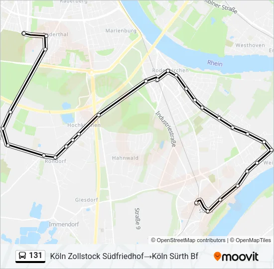 131 Bus Line Map