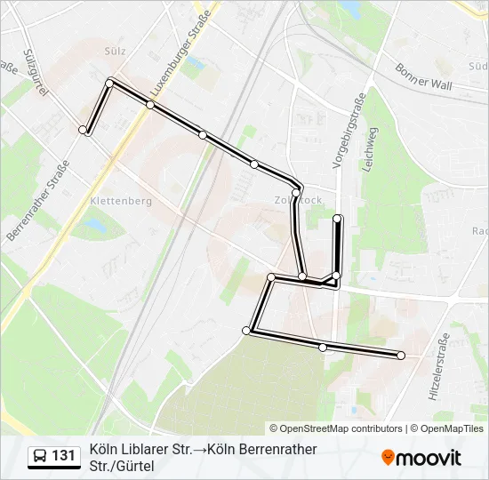 131 Bus Line Map