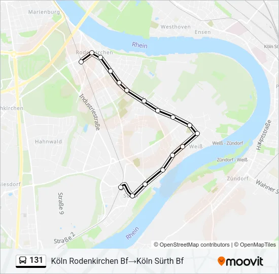 131 Bus Line Map