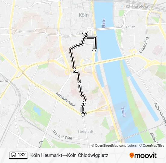 132 Bus Line Map