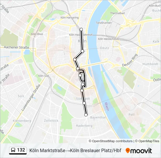 132 Bus Line Map