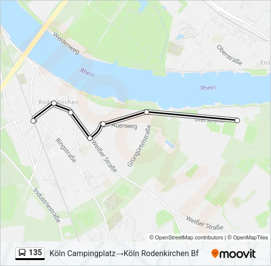 135 Bus Line Map