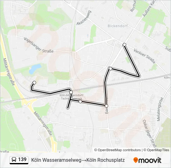 139 Bus Line Map