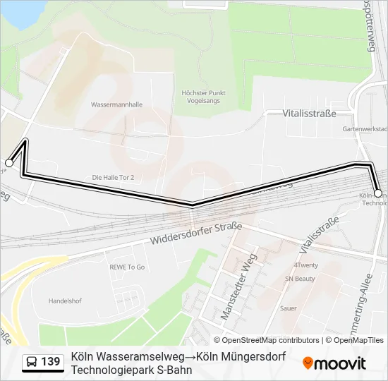 139 Bus Line Map