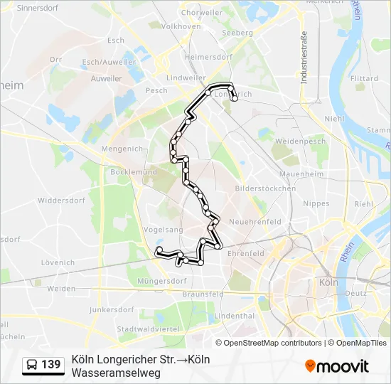 139 Bus Line Map
