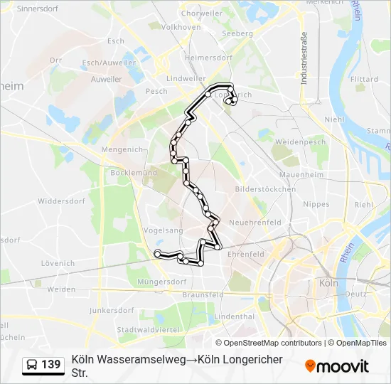 139 Bus Line Map