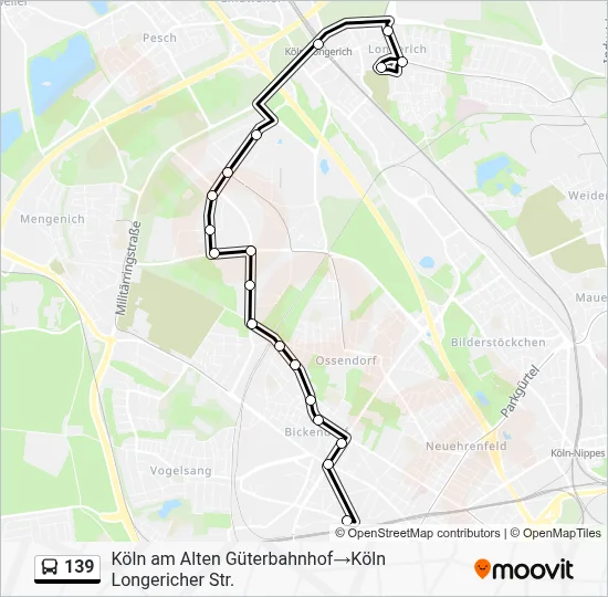 139 Bus Line Map
