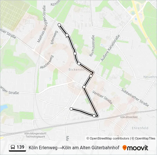 139 Bus Line Map