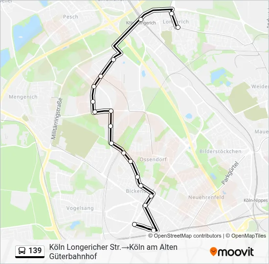 139 Bus Line Map