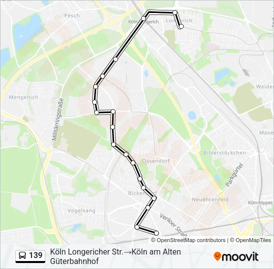 139 Bus Line Map
