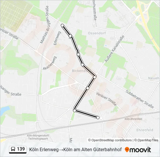 139 Bus Line Map