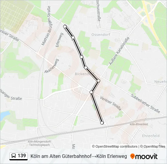 139 Bus Line Map